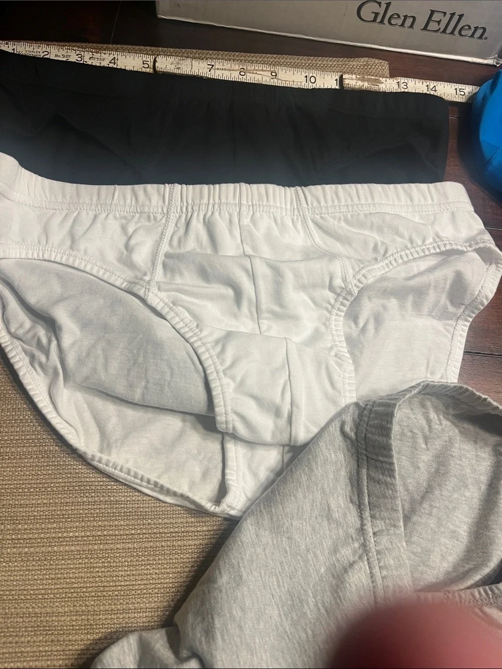 #.64. Kenneth Cole Reaction Men's Brief 3-Pack in Black, White & Gray medium